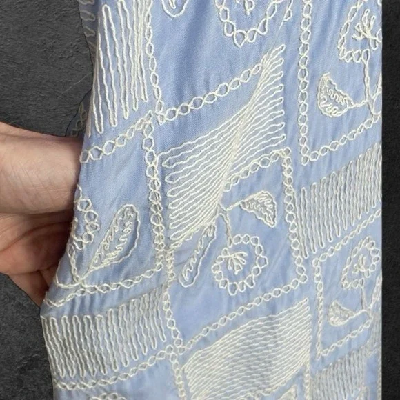 Avara Embroidered Prairie Cottagecore Tunic Dress Size XL Boho Feminine Romantic - Picture 4 of 8